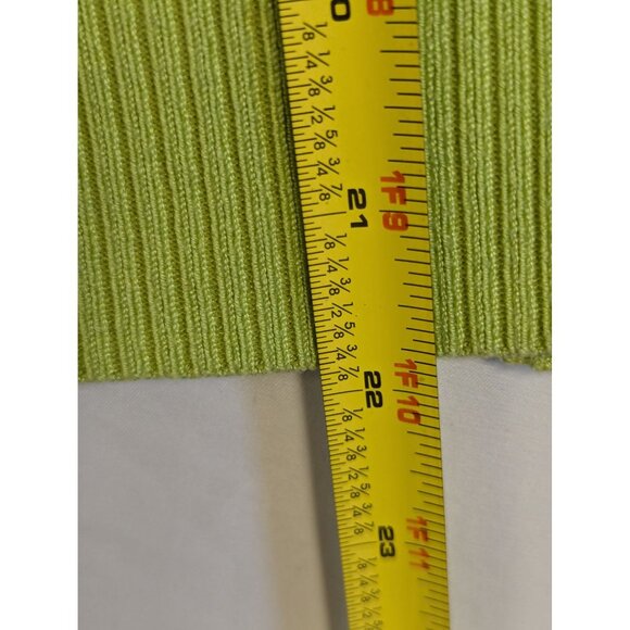 Madison Studio Lime Green Sleeveless Sweater Womens M silk blend - Picture 3 of 6